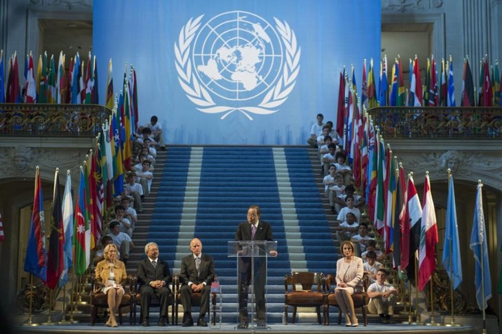 PBB menekankan misi penjaminan perdamaian dan perkembangan yang berkesinambungan - ảnh 1