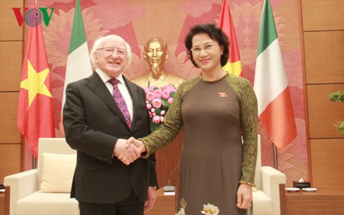 Ketua MN Nguyen Thi Kim Ngan bertemu dengan Presiden Irlandia, Michael Daniel Higgins - ảnh 1