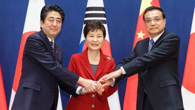 Tiongkok dan Jepang sepakat mendorong pertemuan puncak trilateral dengan Republik Korea - ảnh 1