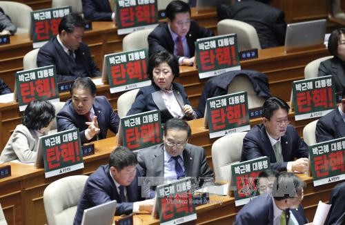 Parlemen Republik Korea memulai sesi pemakzulan terhadap Presiden Park Geun-hye - ảnh 1
