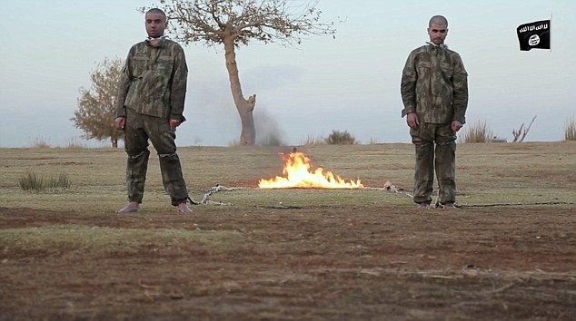 IS memuat video tentang pembakaran hidup-hidup terhadap serdadu Turki - ảnh 1