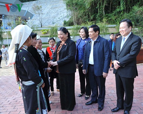 Wakil Ketua MN Vietnam, Tong Thi Phong melakukan kunjungan kerja di provinsi Cao Bang - ảnh 1
