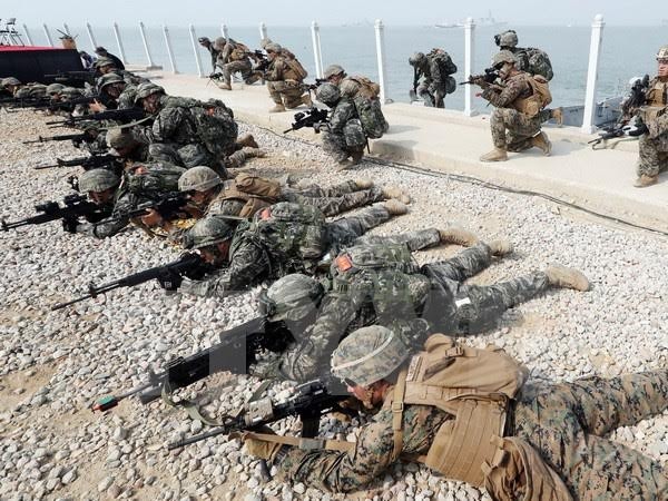 AS dan Republik Korea menolak permintaan dari Tiongkok untuk menghentikan latihan perang gabungan - ảnh 1