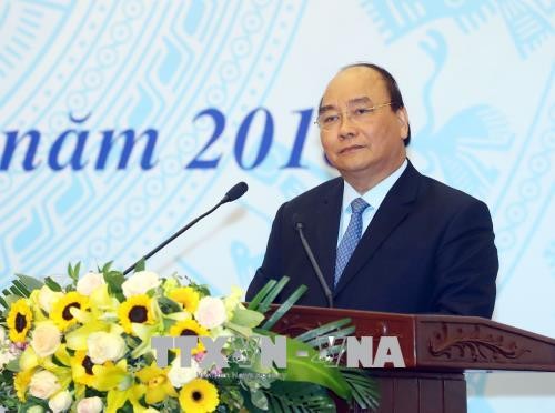 PM Vietnam, Nguyen Xuan Phuc menghadiri Konferensi penggelaran tugas tahun 2018 dari Kementerian Perencanaan dan Investasi Vietnam - ảnh 1