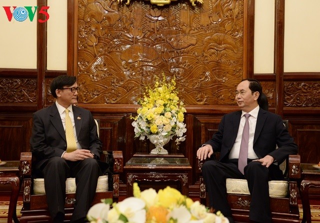 Presiden Vietnam, Tran Dai Quang menerima Dubes Thailand sehubungan dengan akhir masa baktinya di Vietnam - ảnh 1