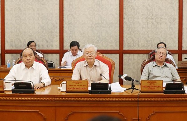 Sekjen, Presiden Vietnam, Nguyen Phu Trong memimpin sidang Polit Biro KS PKV - ảnh 1