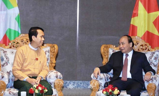 PM Vietnam, Nguyen Xuan Phuc Menerima Menteri Pertama Kawasan Yangon - ảnh 1