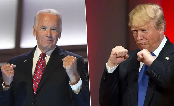 Pilpres AS 2020: Joe Biden mendahului Donald Trump di 9 di antara 11 negara bagian stratregis papan atas - ảnh 1