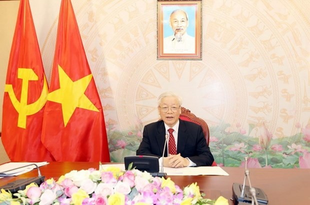 Sekjen, Presiden Nguyen Phu Trong Lakukan Pembicaraan Telepon dengan Sekjen Laos, Thongloun Sisoulith - ảnh 1
