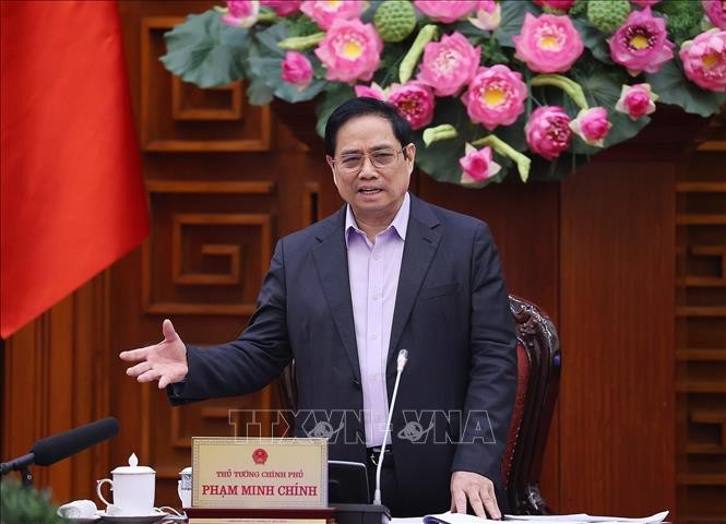 PM Pham Minh Chinh Lakukan Temu Kerja Virtual dengan Pimpinan Teras Provinsi Tuyen Quang - ảnh 1