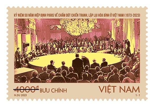 Peluncuran Satu Set Prangko “Peringatan 50 Tahun Perjanjian Paris tentang Menghentikan Perang dan Mewujudkan Kembali Perdamaian di Vietnam” - ảnh 1