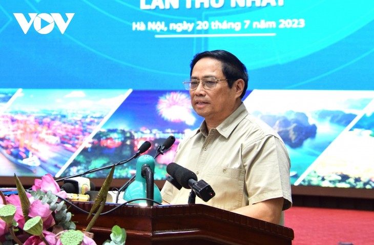  PM Vietnam, Pham Minh Chinh Memimpin Konferensi Dewan Koordinator Daerah Dataran Rendah Sungai Hong - ảnh 1