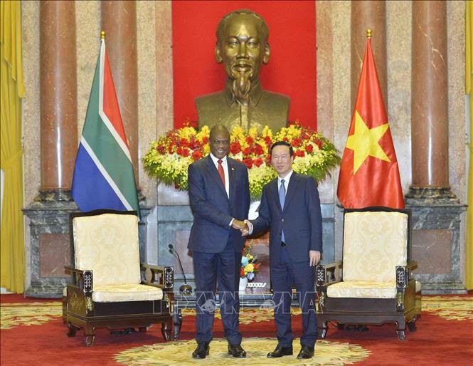  Presiden Vietnam, Vo Van Thuong Menerima Wapres Republik Afrika Selatan, Paul Mashatile - ảnh 1