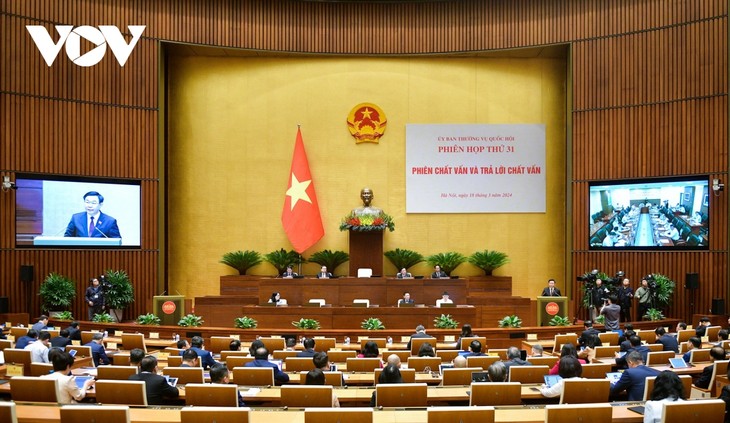Pembukaan Sesi Interpelasi dan Jawaban Interpelasi pada Sidang ke-31 Komite Tetap MN Vietnam - ảnh 1