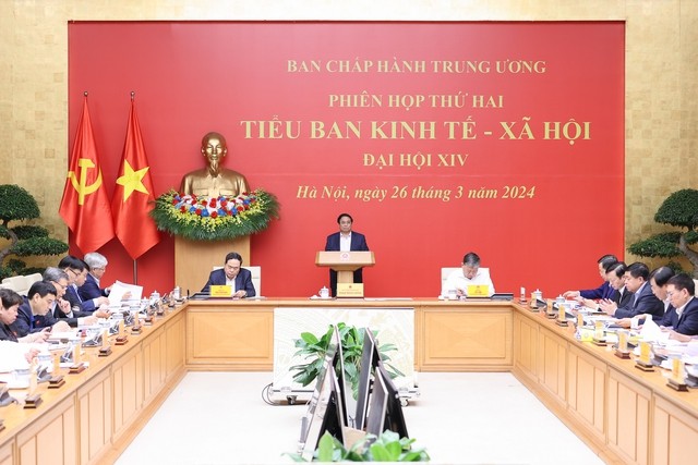 PM Vietnam, Pham Minh Chinh Memimpin Sidang Sub-Komite Sosial-Ekonomi Kongres Nasional Ke-14 PKV - ảnh 1