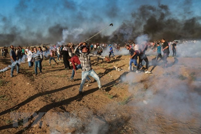 Israeli troops kill Palestinian at Gaza border protest - ảnh 1