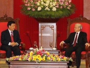 Генеральный секретарь ЦК КПВ Нгуен Фу Чонг принял делегацию Компартии Китая - ảnh 1
