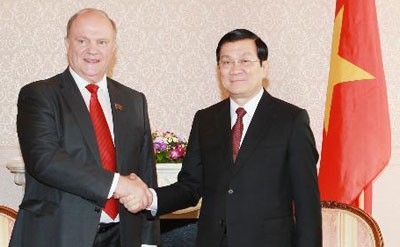 Президент Вьетнама Чыонг Тан Шанг провел встречу с Геннадием Зюгановым - ảnh 1