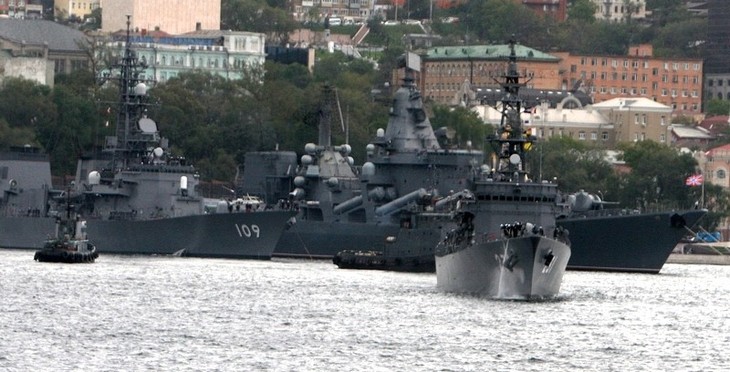 Боевые корабли России и Японии проводят совместные учения - ảnh 1