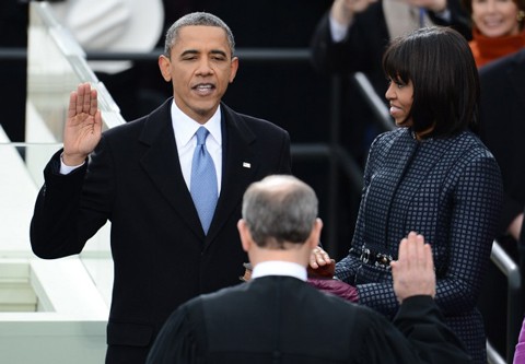 Барак Обама принял присягу на второй президентский срок - ảnh 1