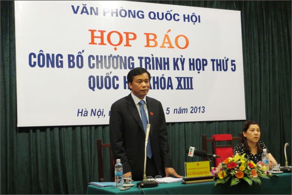 Пресс-конференция, посвященная предстоящей 5-й сессии вьетнамского парламента 13-го созыва - ảnh 1