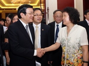 Президент СРВ Чыонг Тан Шанг встретился с интеллигентами Китая - ảnh 1