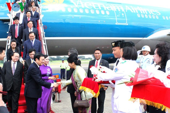 Президент СРВ Чыонг Тан Шанг прибыл в Индонезию с официальным визитом - ảnh 1