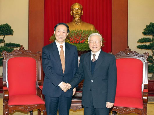 Глава Компартии Вьетнама принял делегацию Компартии Китая - ảnh 1