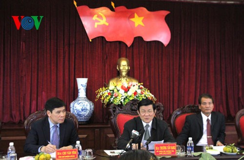 Президент СРВ Чыонг Тан Шанг совершил рабочую поездку в провинцию Дакнонг - ảnh 1