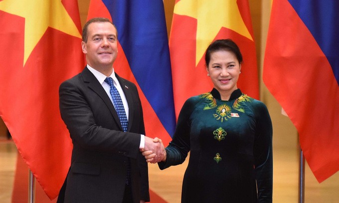 Председатель Национального собрания Вьетнама встретилась с председателем правительства РФ - ảnh 1