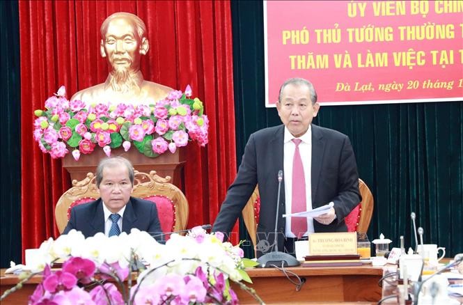 Постоянный вице-премьер Вьетнама посетил провинцию Ламдонг - ảnh 1