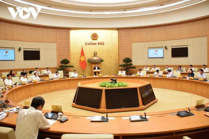 Премьер-министр Фам Минь Тинь председательствовал на апрельском правительственном заседании  - ảnh 1
