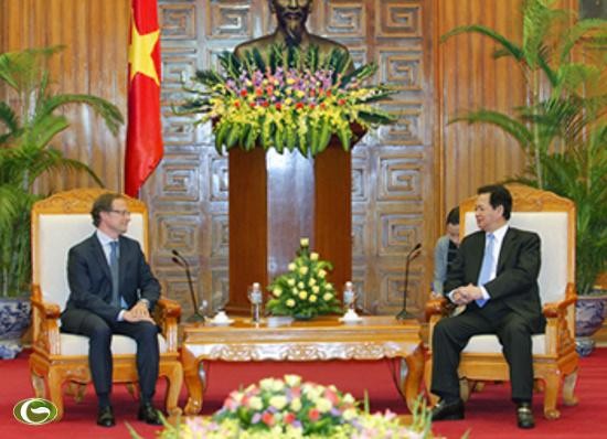 Thủ tướng Nguyễn Tấn Dũng tiếp Đại sứ Bỉ Bruno Angelet - ảnh 1
