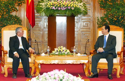 Thủ tướng Nguyễn Tấn Dũng tiếp đoàn Hội đồng Giám mục Việt Nam  - ảnh 1