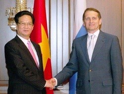 Thủ tướng Nguyễn Tấn Dũng hội kiến với Chủ tịch Đuma Quốc gia Nga Sergey Naryskin - ảnh 1