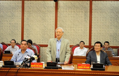 Tổng Bí thư Nguyễn Phú Trọng làm việc với Ban thường vụ thành uỷ Đà Nẵng - ảnh 1