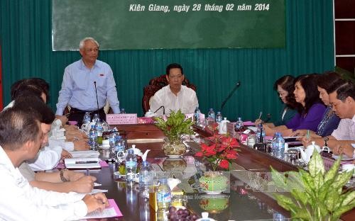 Phó chủ tịch Quốc hội Uông Chu Lưu làm việc tại Kiên Giang - ảnh 1