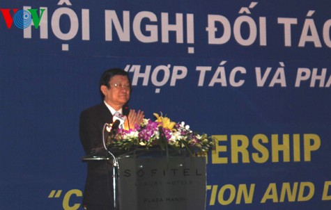 Chủ tịch nước Trương Tấn Sang dự Hội nghị đối tác Hội chữ thập đỏ Việt Nam - ảnh 1