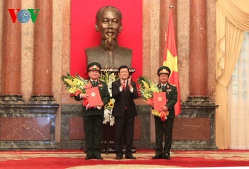 Chủ tịch nước Trương Tấn Sang trao quyết định thăng cấp bậc hàm Đại tướng - ảnh 3