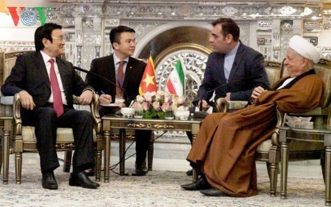 Chủ tịch nước Trương Tấn Sang hội kiến Chủ tịch Quốc hội và Chủ tịch Hội đồng Nhận thức hòa hợp Iran - ảnh 2