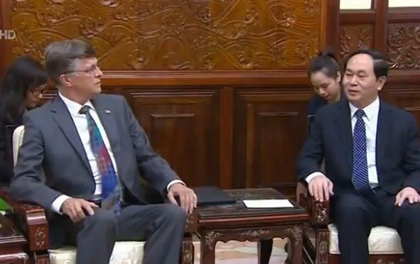 Chủ tịch nước Trần Đại Quang tiếp Đại sứ Australia kết thúc nhiệm kỳ công tác tại Việt Nam  - ảnh 1