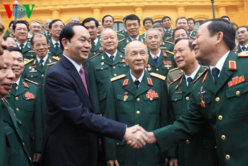 Chủ tịch nước Trần Đại Quang gặp mặt các thế hệ cán bộ Cục tác chiến, Bộ Tổng tham mưu - ảnh 2