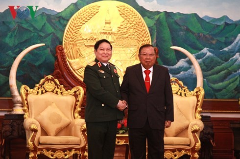 Bộ trưởng Ngô Xuân lịch chào xã giao Tổng bí thư, Chủ tịch nước CHDCND Lào - ảnh 1