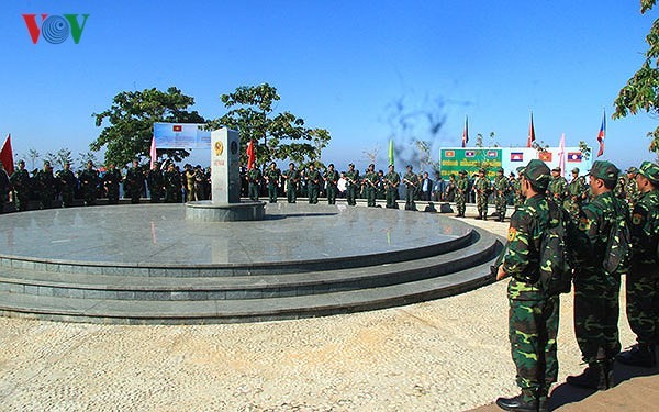 Lễ chào cột mốc và chứng kiến tuần tra chung 3 nước Việt Nam-Lào-Campuchia - ảnh 1