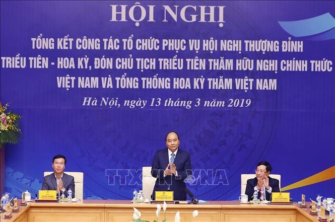 Thủ tướng Nguyễn Xuân Phúc chủ trì hội nghị tổng kết công tác tổ chức Hội nghị thượng đỉnh Triều Tiên - Hoa Kỳ - ảnh 1