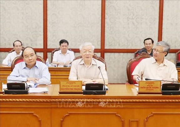 Tổng Bí thư, Chủ tịch nước Nguyễn Phú Trọng chủ trì họp Bộ Chính trị  - ảnh 1