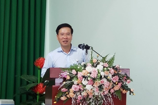 Trưởng Ban Tuyên giáo Trung ương Võ Văn Thưởng tiếp xúc cử tri tỉnh Đồng Nai - ảnh 1