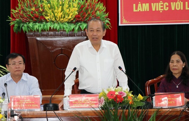 Phó Thủ tướng Thường trực Chính phủ Trương Hòa Bình làm việc với lãnh đạo tỉnh Kon Tum - ảnh 1