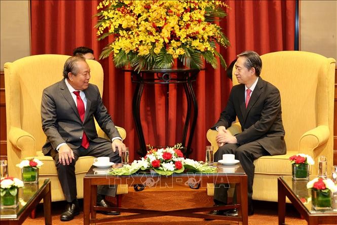 Chiêu đãi kỷ niệm 70 năm Ngày thiết lập quan hệ ngoại giao Việt Nam - Trung Quốc - ảnh 1