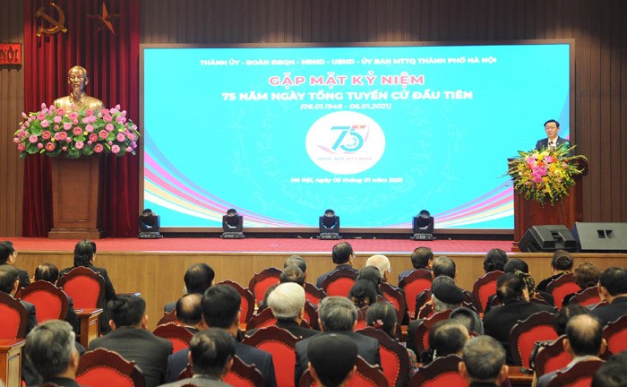 Hà Nội gặp mặt các thế hệ đại biểu Quốc hội nhân kỷ niệm 75 năm Ngày Tổng tuyển cử đầu tiên - ảnh 1